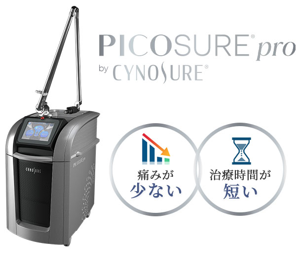 PICOSURE®pro（ピコシュアプロ）　痛みが少ない　治療時間が短い