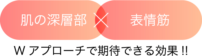 ”肌の深層部”✕”表情筋”へのWアプローチ期待できる効果