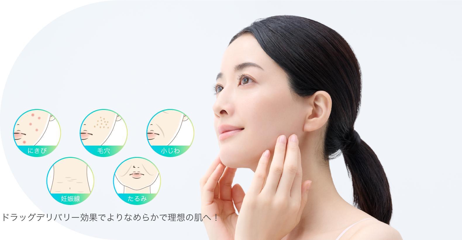 にきび 毛穴 小じわ 妊娠線 たるみ よりなめらかで理想の肌へ！